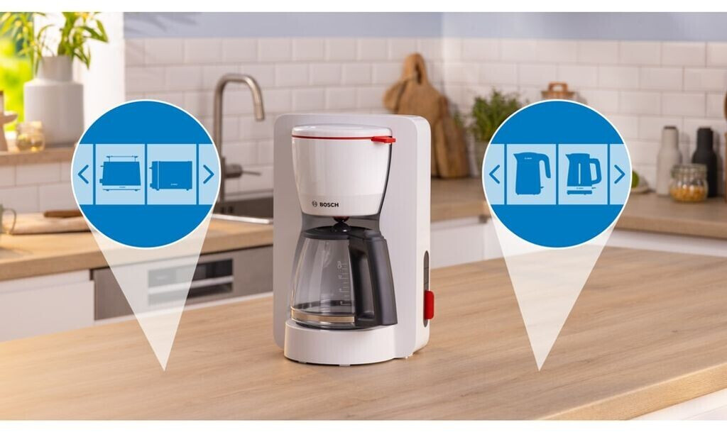 Bosch | € bei Glaskanne ab Kaffeemaschine MyMoment mit 45,49 weiß TKA3M131 Preisvergleich