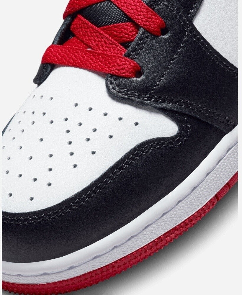 Jordan junior air jordan 1 mid trainer black / gym red / white / grey top