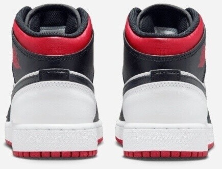 Jordan junior air jordan 1 mid trainer black / noble red / white new arrivals