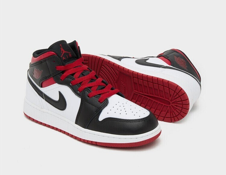 Buy Nike Air Jordan 1 Mid Kids white/black/gym red from £85.00 