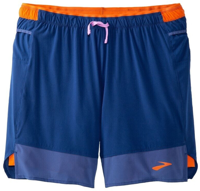 Brooks High Point 7'' 2-in1 Short dark aegean/bright orange