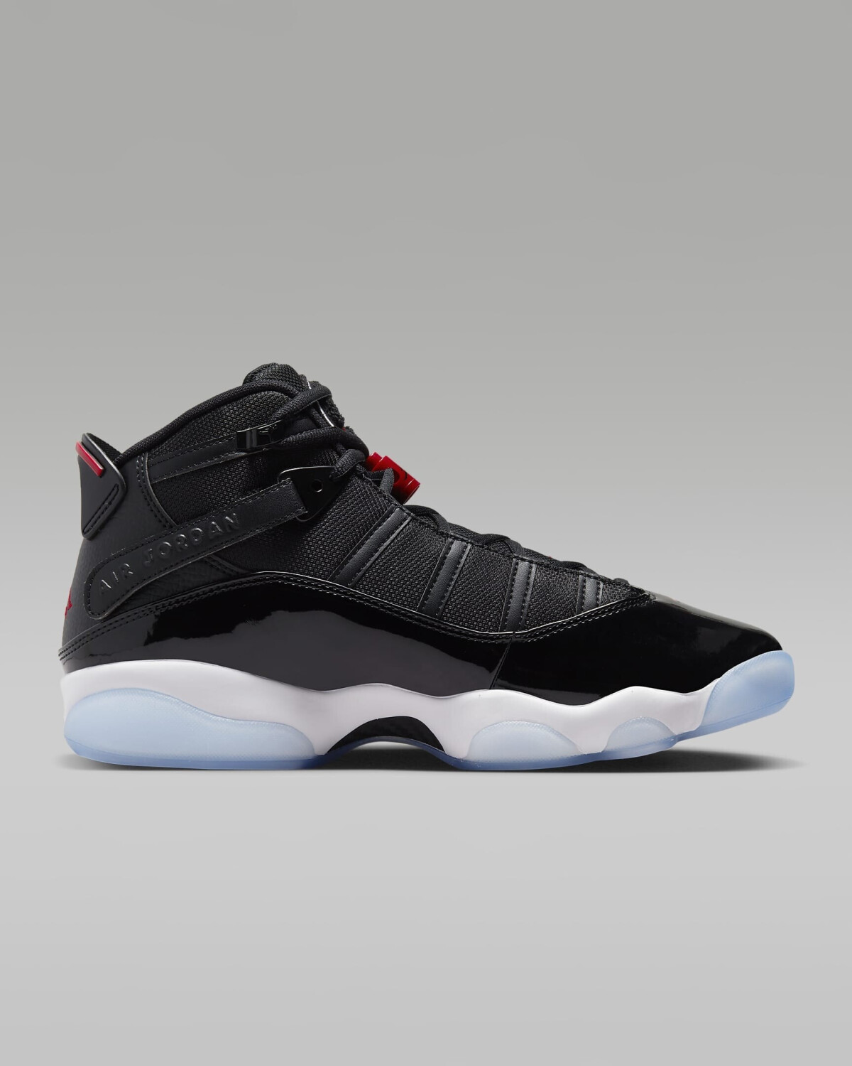 Black and red jordan 6 rings best sale