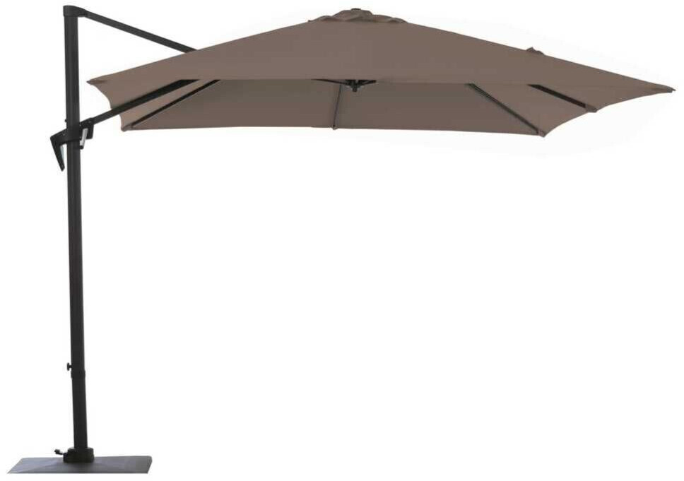 Alizé Parasol déporté Roma 2,5 X 2,5 m taupe