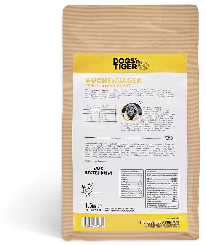 Dogs´n Tiger Croquettes pour chat 1.5kg Dogs´n Tiger Croquettes pour chat 1.5kg