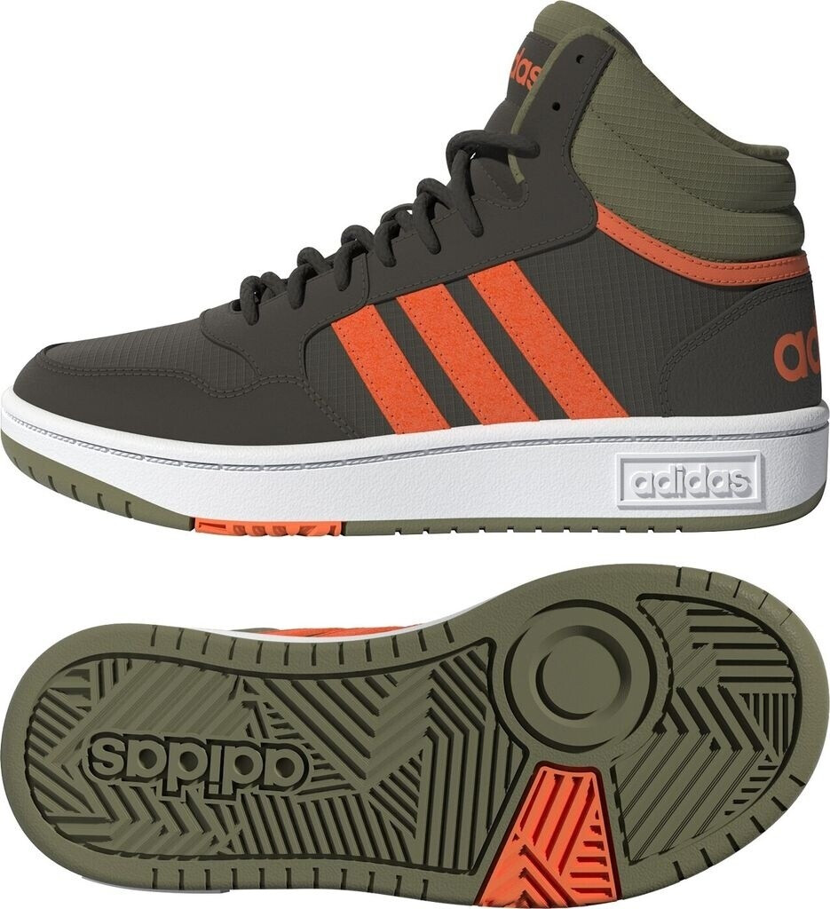Adidas Hoops Mid 3.0 Kids shadow olive impact orange focus olive