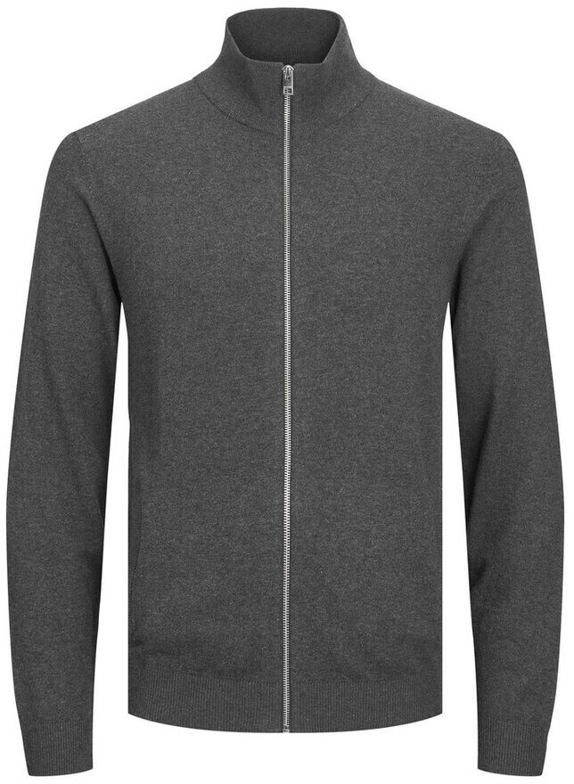 Jack & Jones Jjeemil knit turtle zip cardigan noos (12223949-4190428) dark grey melange