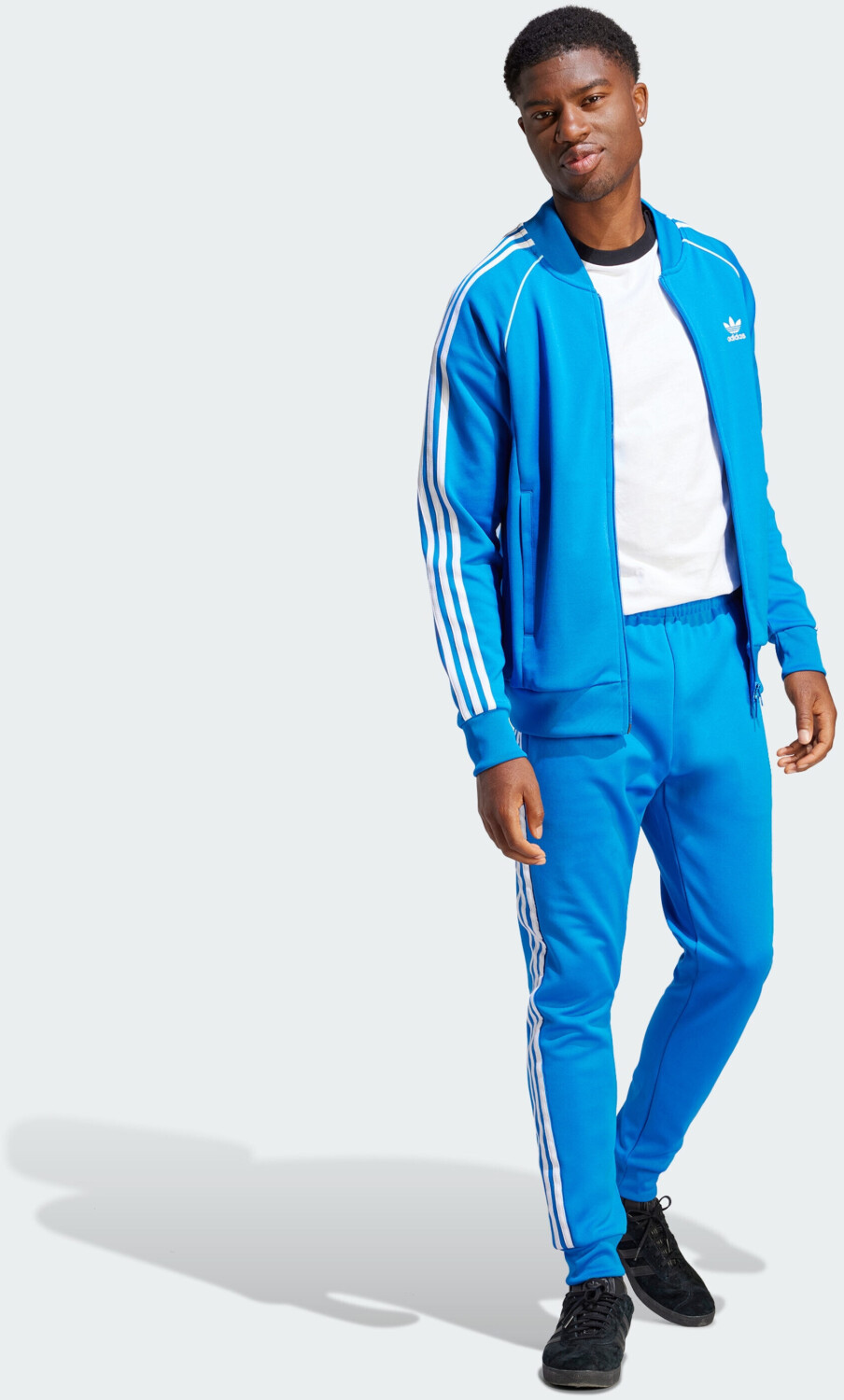 Mens adidas blue tracksuit deals