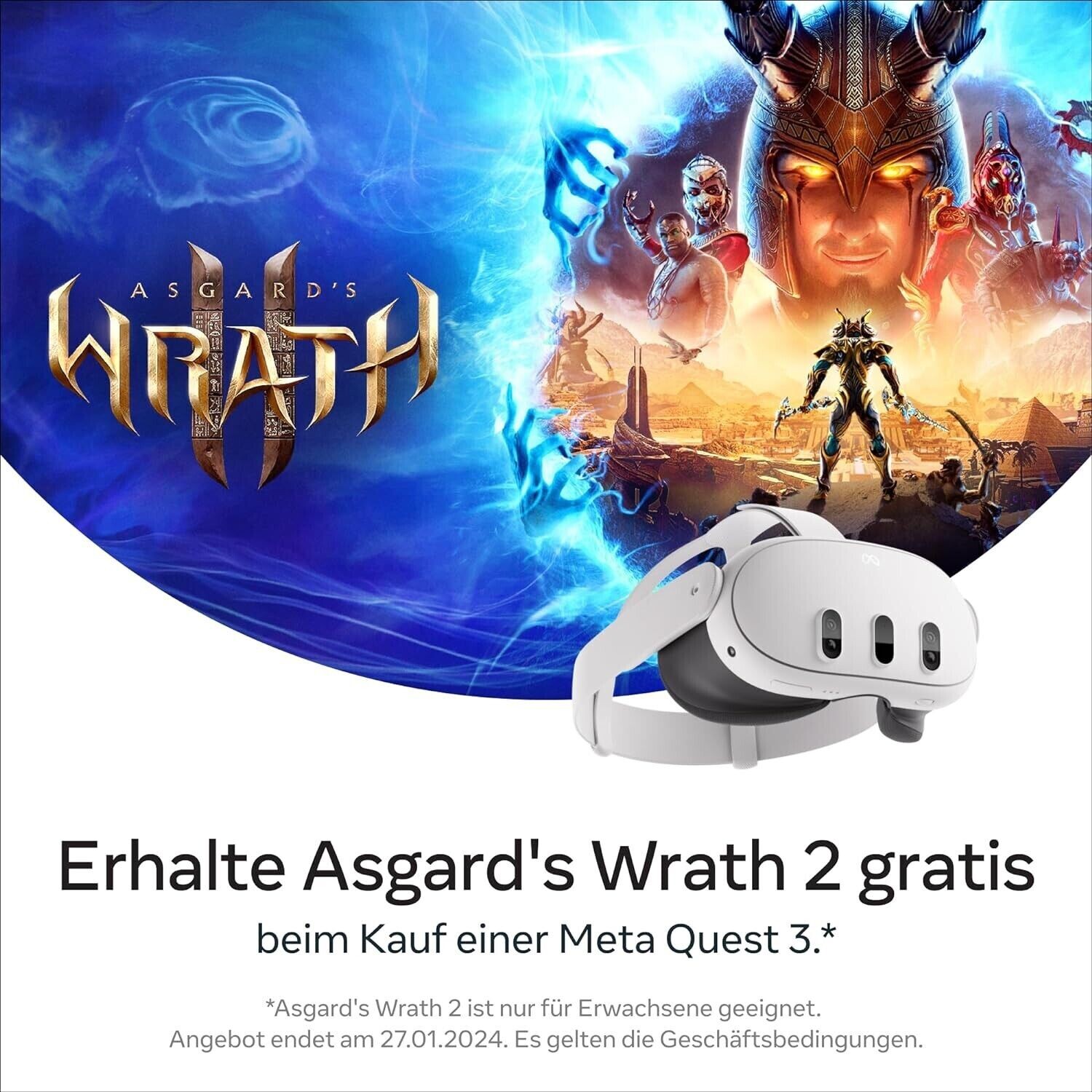 Meta Quest 3 128GB with Asgard's Wrath 2 Game Bundle