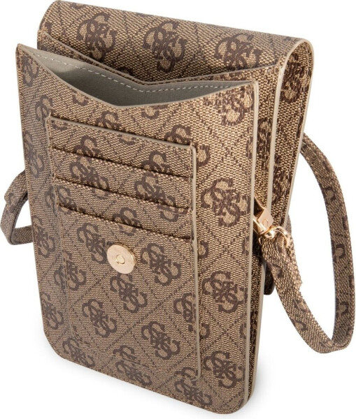 Guess PU 4G Metal Logo Phone Bag Brown, Bild 4