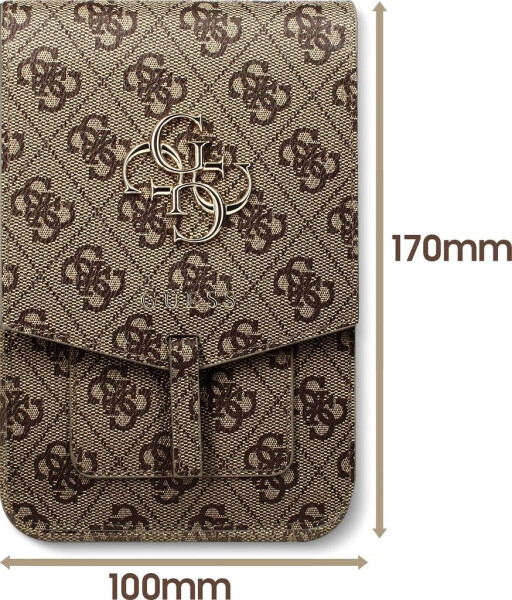 Guess PU 4G Metal Logo Phone Bag Brown, Bild 9