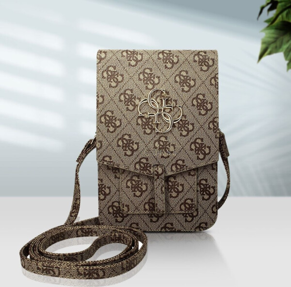 Guess PU 4G Metal Logo Phone Bag Brown, Bild 10