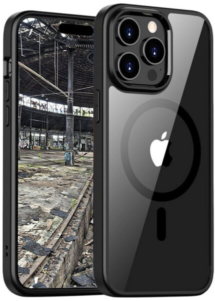 JT Berlin BackCase Pankow Hybrid MagSafe für Apple iPhone 15 Pro Max schwarz/transparent 11043