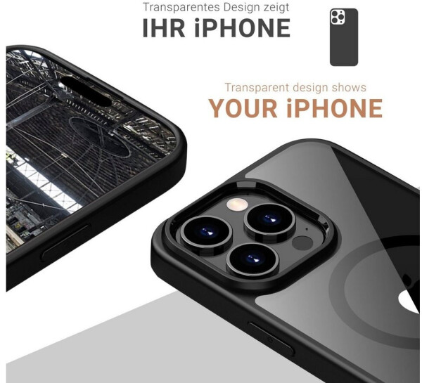 JT Berlin BackCase Pankow Hybrid MagSafe für Apple iPhone 15 Pro Max schwarz/transparent 11043, Bild 2