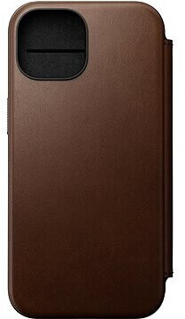 Nomad Goods Modern Leather Folio Brown iPhone 15