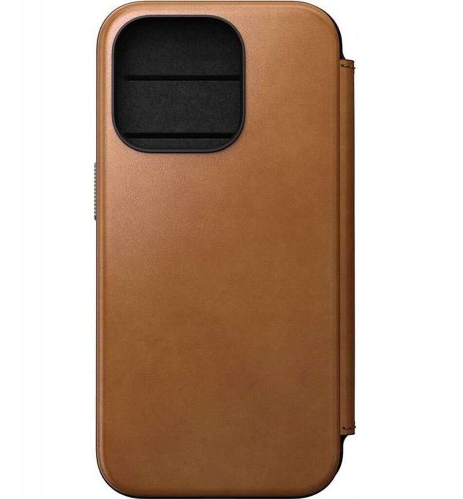 Nomad Goods Modern Leather Folio English Tan iPhone 15 Pro