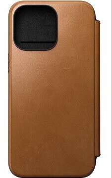 Nomad Goods Modern Leather Folio English Tan iPhone 15 Pro Max