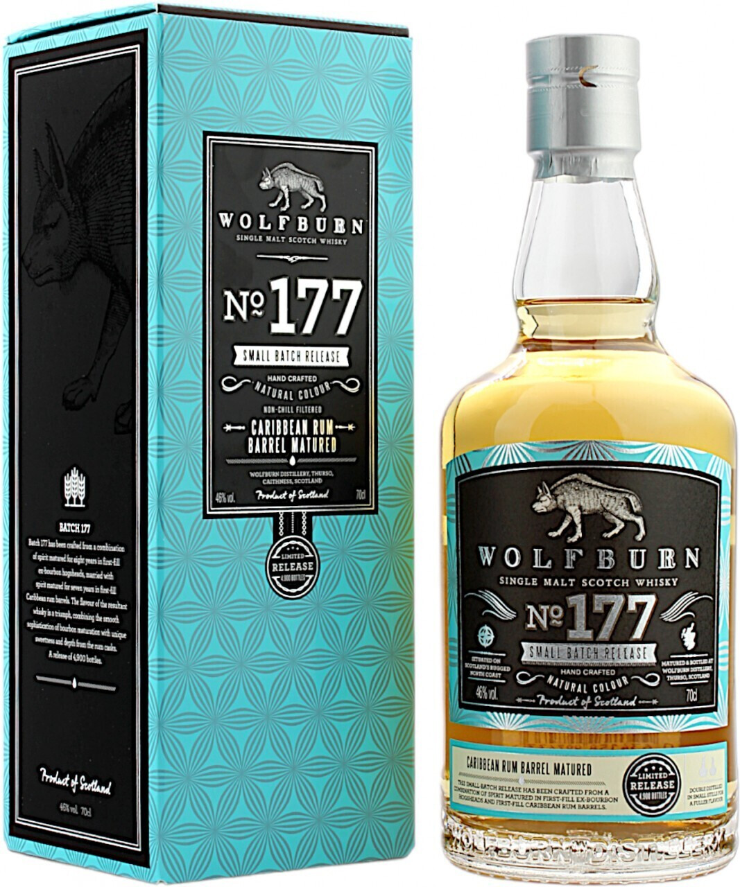 Wolfburn No.177 Small Batch Release Carribean Rum Barrel Matured 0,7l 46%