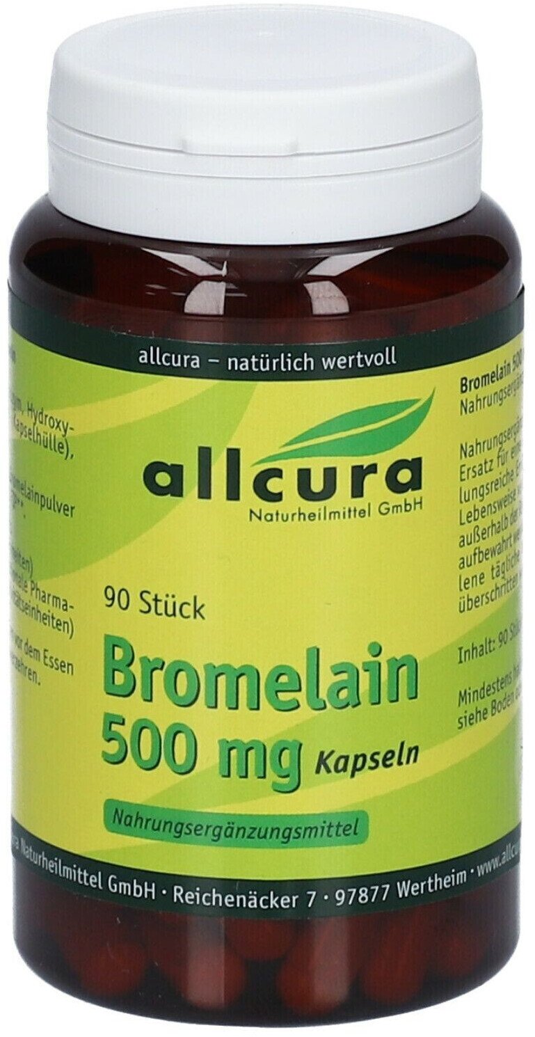 Allcura Bromelain 500mg Kapseln (90 Stk.) ab 16,54 € Preisvergleich
