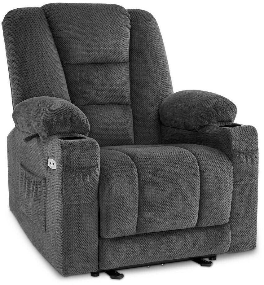 MCombo TV armchair 150° fabric (94x90x105 cm) dark gray