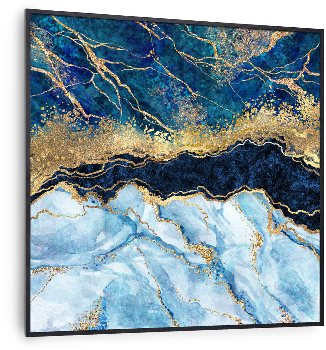 Klarstein Wonderwall Air Art Smart Marbre bleu (noir) 60 x 60 cm