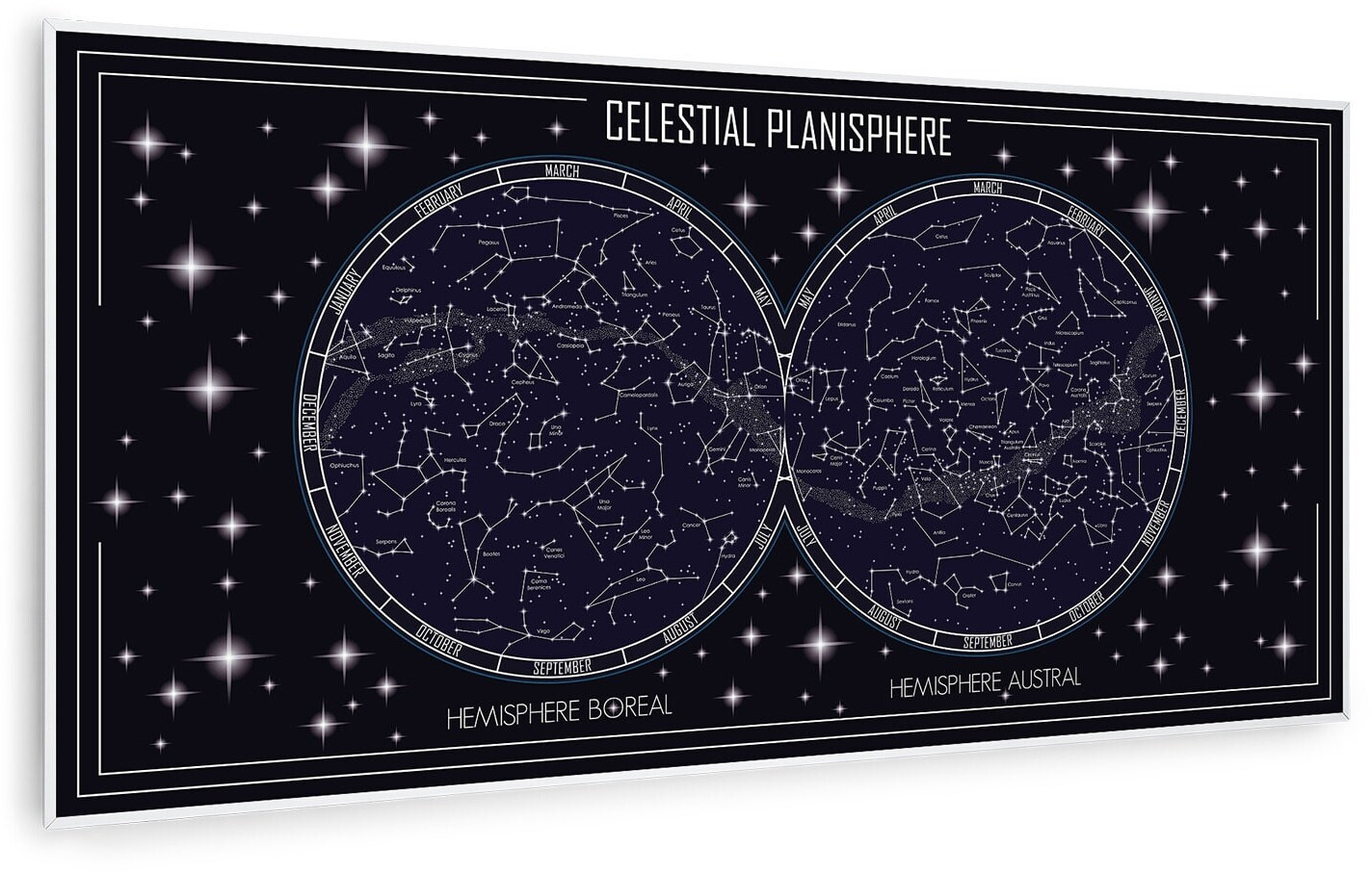 Klarstein Wonderwall Air Art Smart Constellation (blanc) 120 x 60 cm