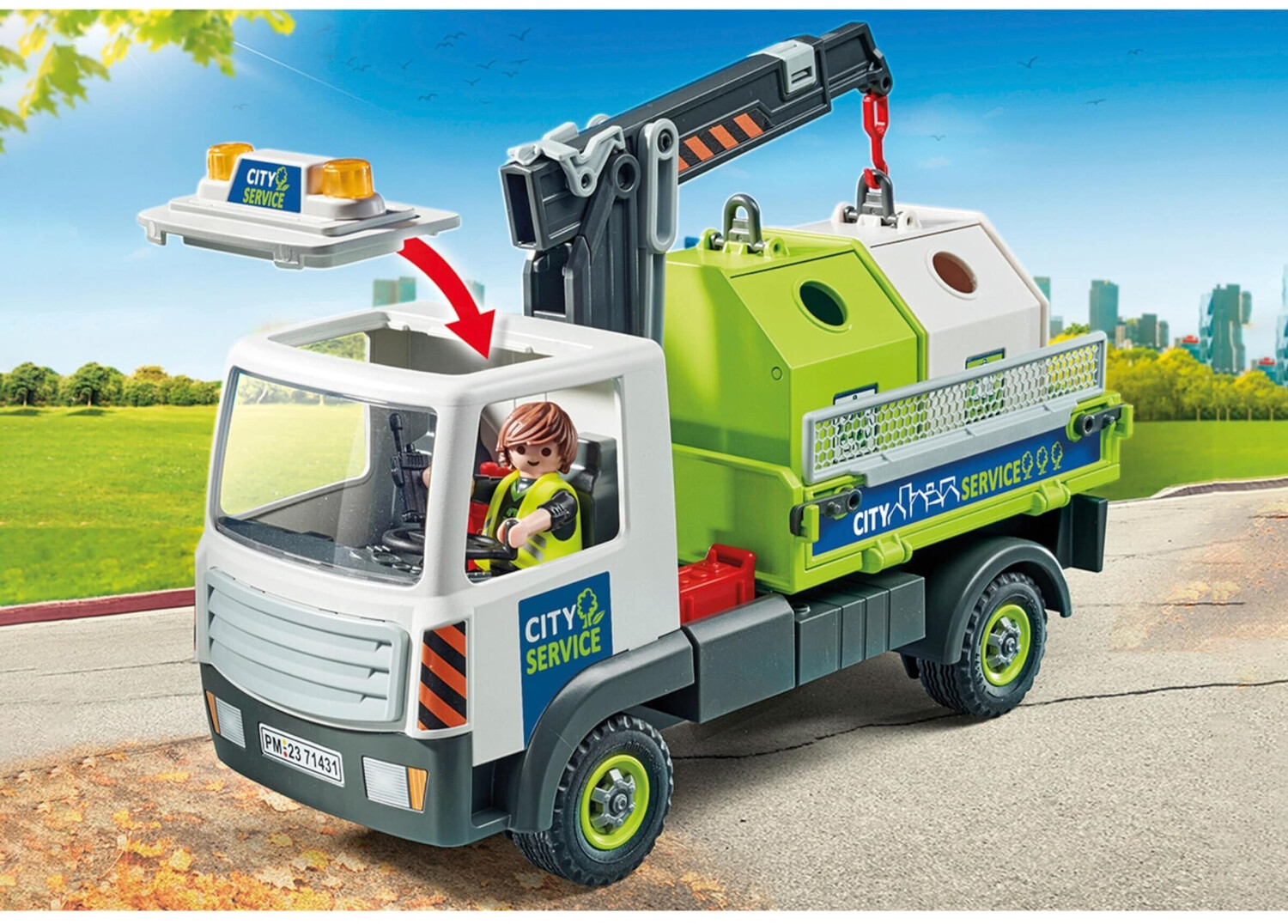 Soldes Playmobil Camion-grue de recyclage de verre (71431) 2024 au