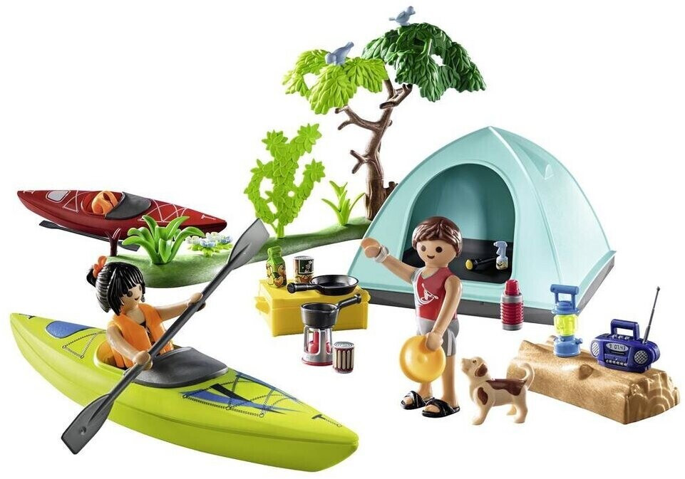 Juego Playmobil Family Fun Campamento Con Pick-up 80 Pzs 3+