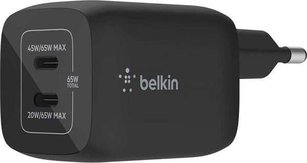 Belkin BoostCharge Pro USB-C-GaN-Ladegerät 65W Schwarz