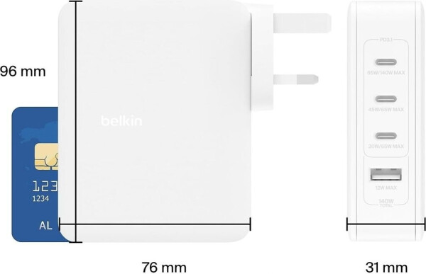 Belkin BoostCharge Pro 140-W-4-Port-GaN-Ladegerät, Bild 22