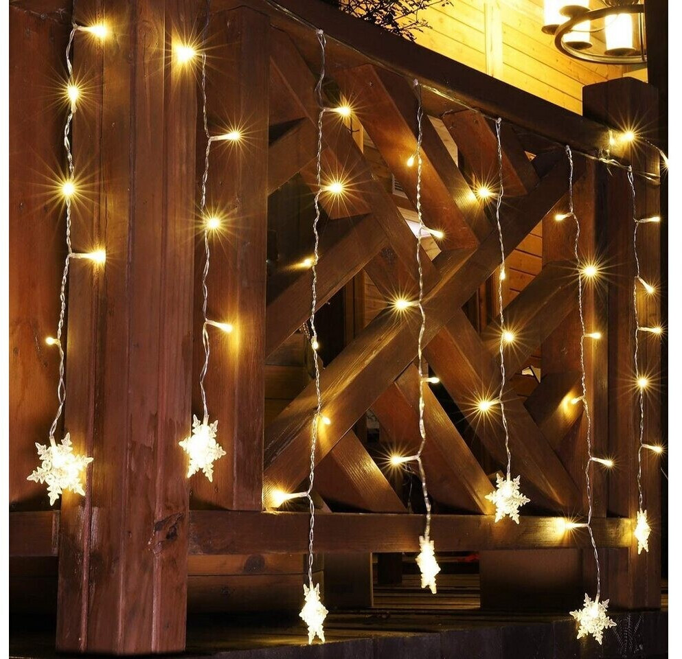 Salcar 3m Lichtervorhang Innen Weihnachten Schneeflocken Lichterkette  Outdoor, 9 Beleuchtungsmodi und Memory-Funktion, IP44, 108 LEDs, Warmweiß  ab 15,99 € | Preisvergleich bei