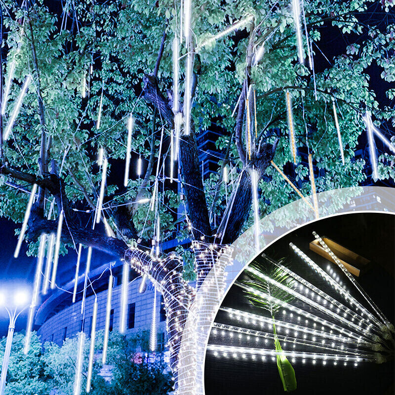 TolleTour 360 led Eiszapfen Außen Garten Lichterkette Eisregen