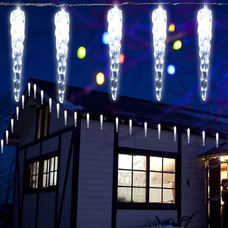 TolleTour 40 led Lichterkette Eiszapfen Beleuchtung Innen Außen