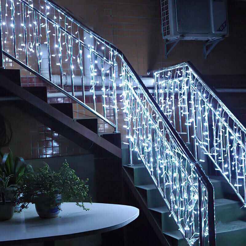 TolleTour 10m 200 LED Eisregen Eiszapfen Weihnachts Garten