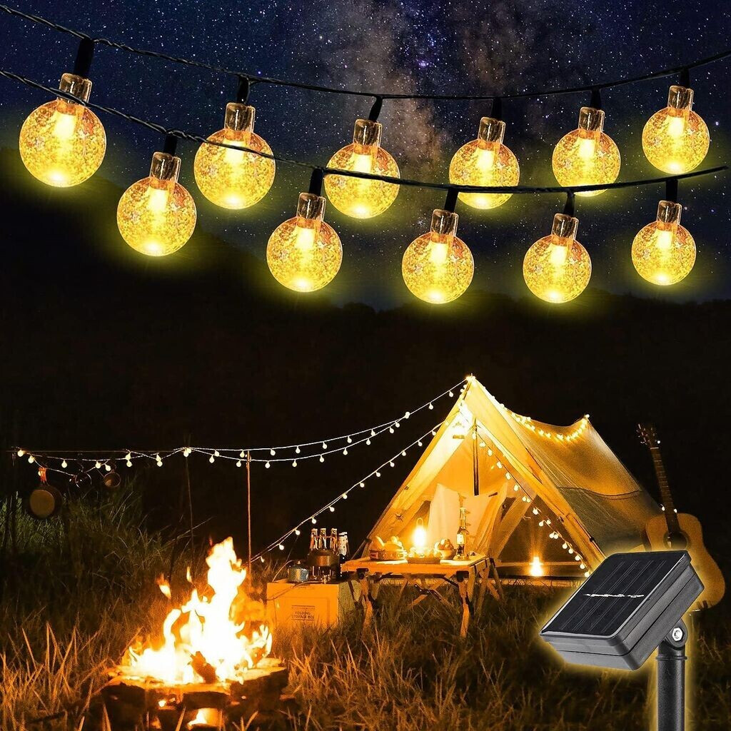 SALCAR 10m Camping Solar LED Lichterkette Lampion Außen, 40 LED Licht  Laterne, Lampions Hängend Wetterfest IP44, Solarleuchten Garten  Weihnachtsdeko, Warmweiß : : Beleuchtung