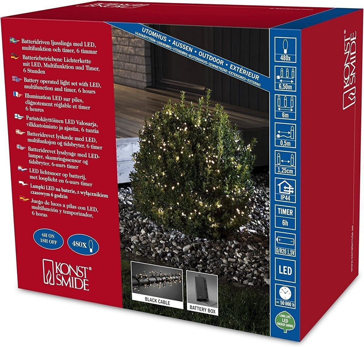 Konstsmide Led Lichterkette, Weihnachtsbeleuchtung Weihnachtsbaum, 480 LEDs,  Büschel Lichterkette, Weihnachtsde ab 47,95 € | Preisvergleich bei