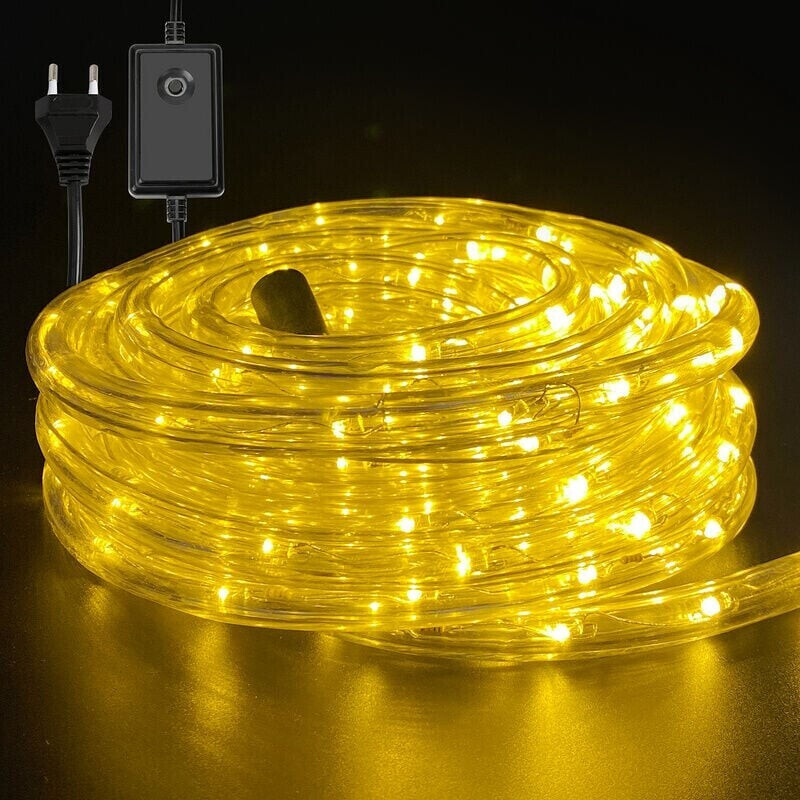 Hengda LED Lichtschlauch 20m Gelb für Aussen Innen Lichterschlauch