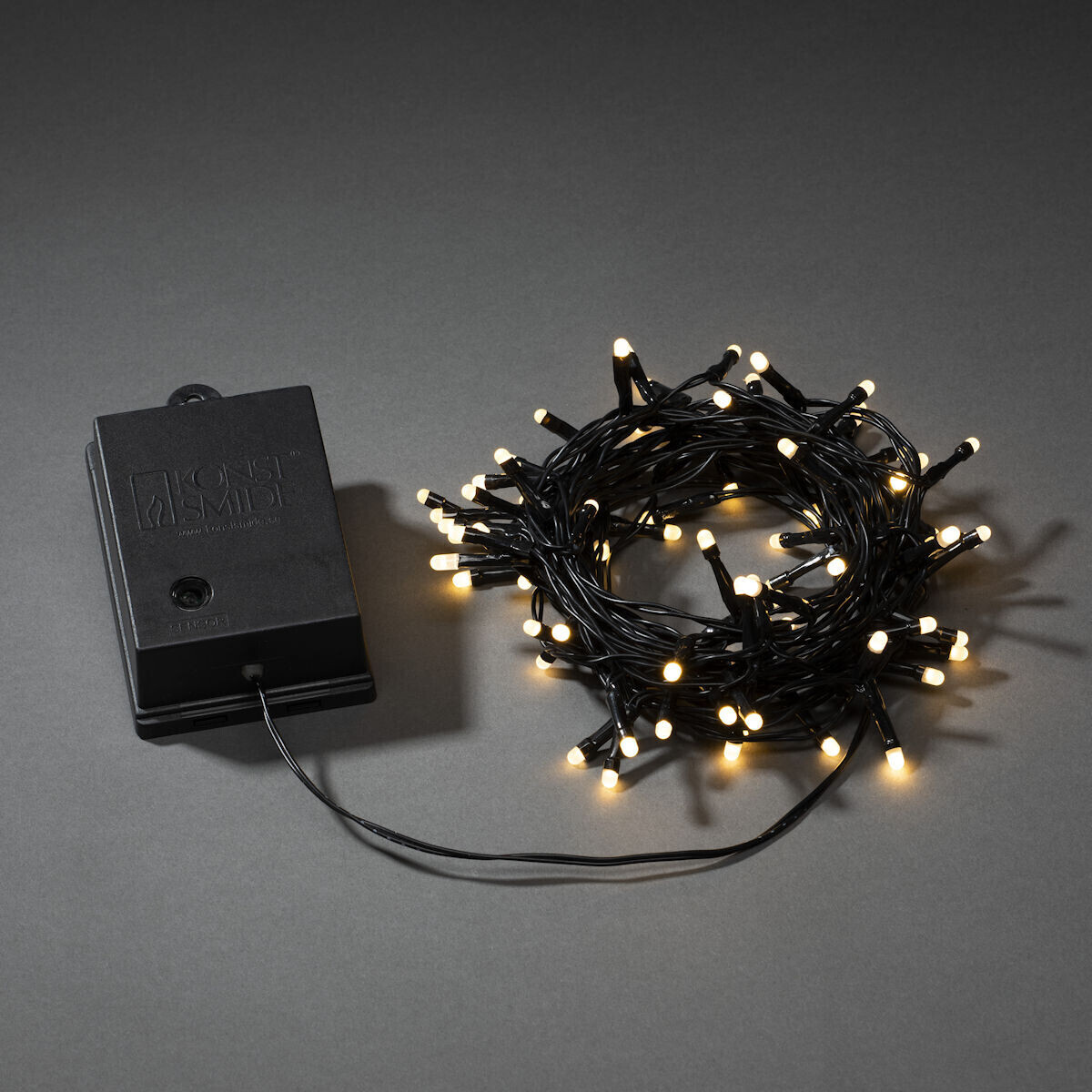 Konstsmide LED-Lichterkette bei LED 14,99 warmweiß und 80 Timer Preisvergleich € Batteriebetrieb | Sensor gefrostet ab