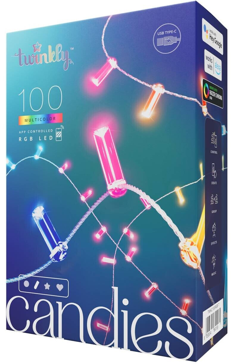twinkly Candies 100 candles smart cable clear 6m