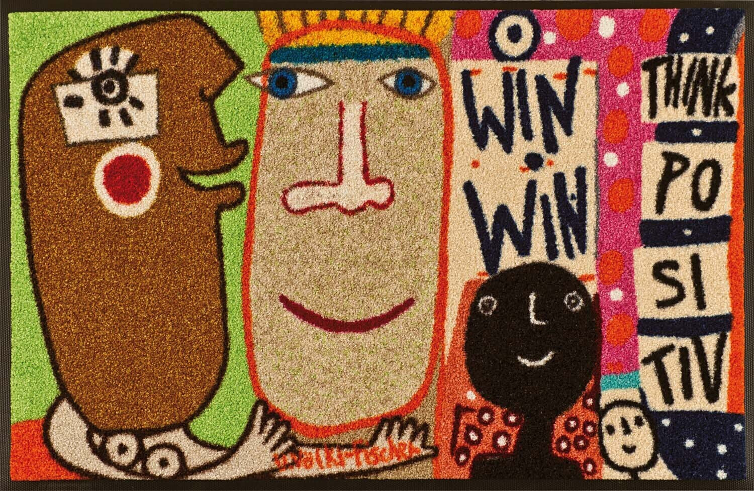 Wash+Dry Washable doormat Think Positive 50 x 75 cm