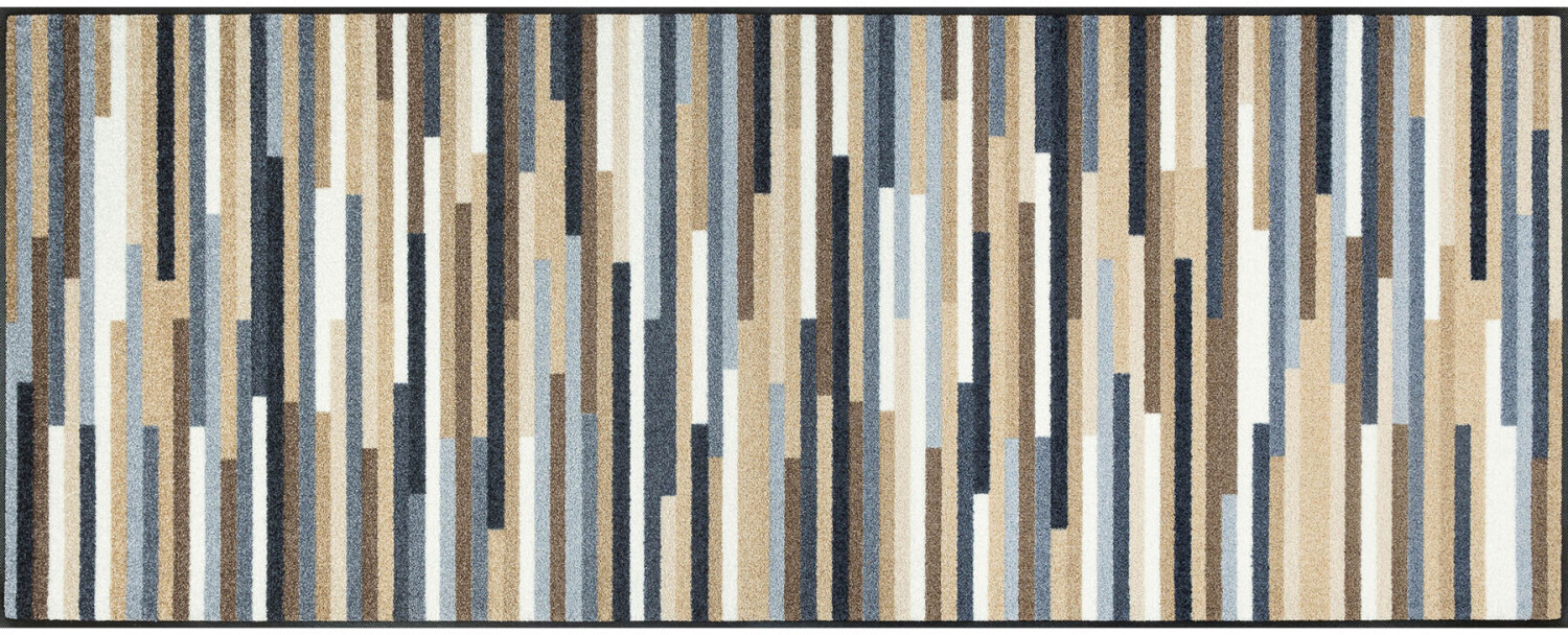 Wash+Dry Washable dirt trapping mat Mikado Stripes nature 75x190 cm