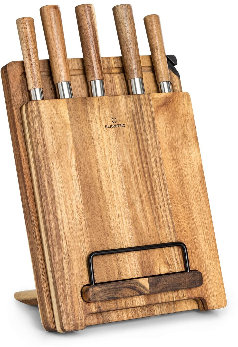 Klarstein Knife set with knife block 8 pcs self-sharpening and 3 cutting boards