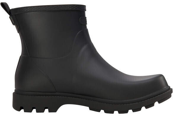 Matte black short rain boots top