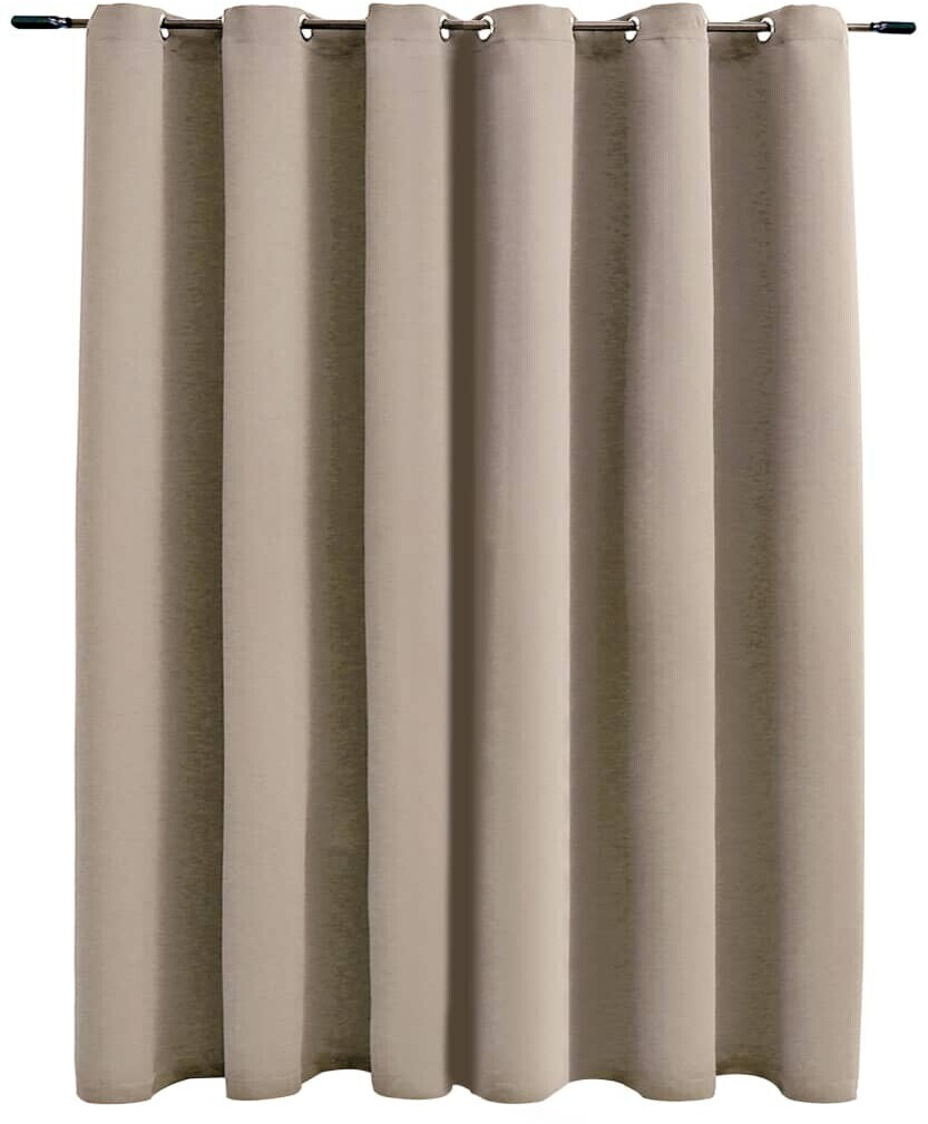 vidaXL Blackout curtain with metal eyelets beige 290 x 245 cm (134445)