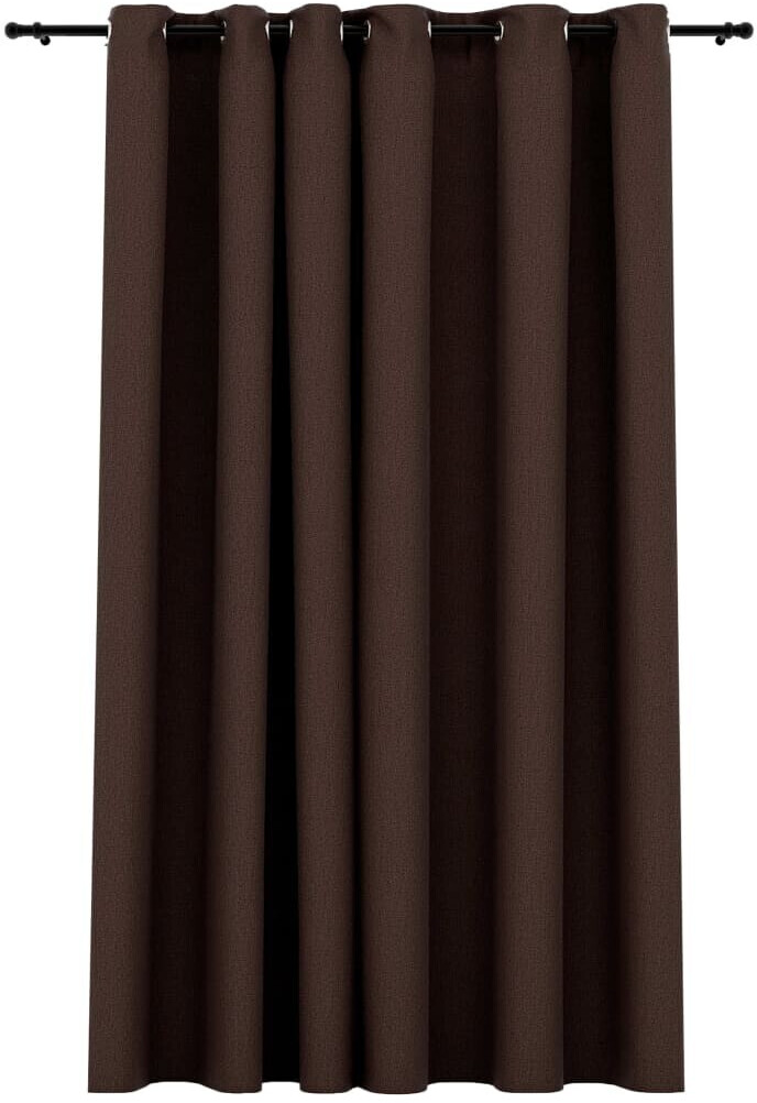 vidaXL Blackout curtain with eyelets linen look taupe 290x245 cm (321203)
