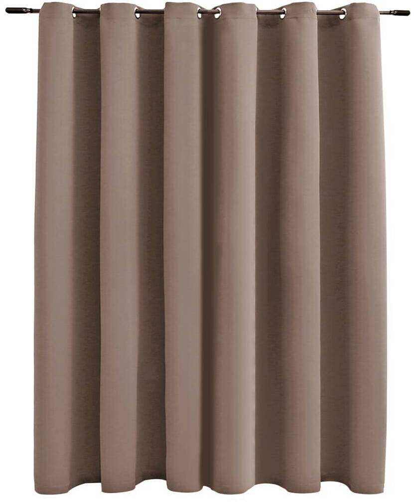 vidaXL Blackout curtain with metal eyelets taupe 290 x 245 cm (134437)