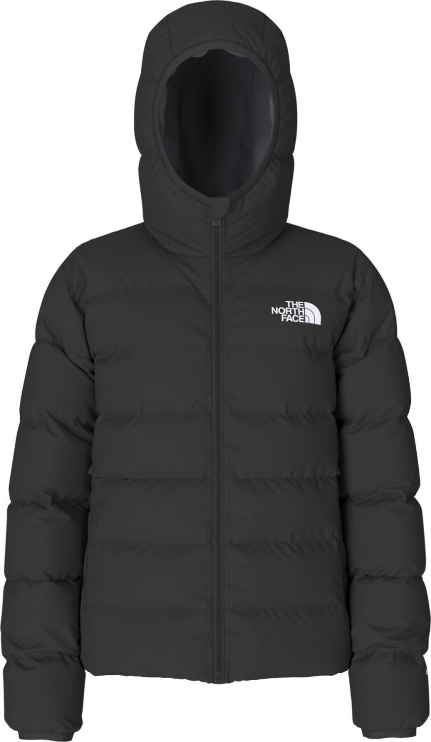 The North Face Reversible Down Hooded Jacket Kids (84N6) TNF black