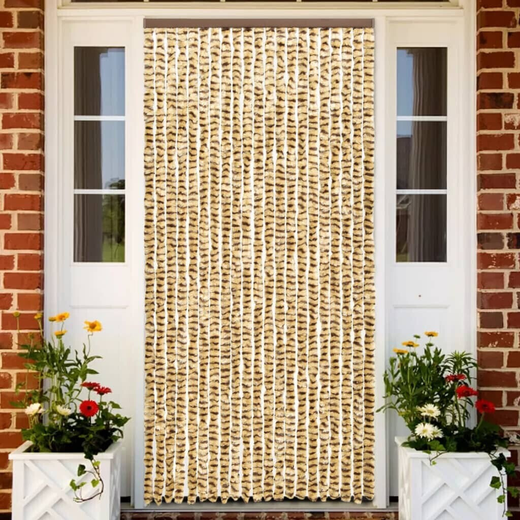 vidaXL Insect protection curtain beige and brown 90x220 cm chenille (325449)
