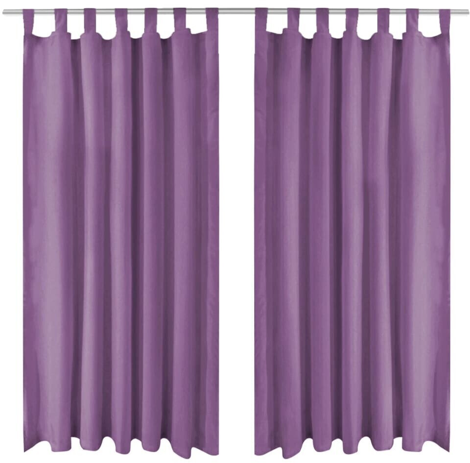 vidaXL Curtains micro satin 2 pieces with loops 140×225 cm purple (132226)