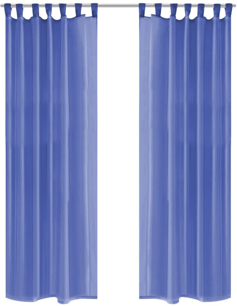 vidaXL Voile curtains 2 pieces 140 x 245 cm royal blue (132247)