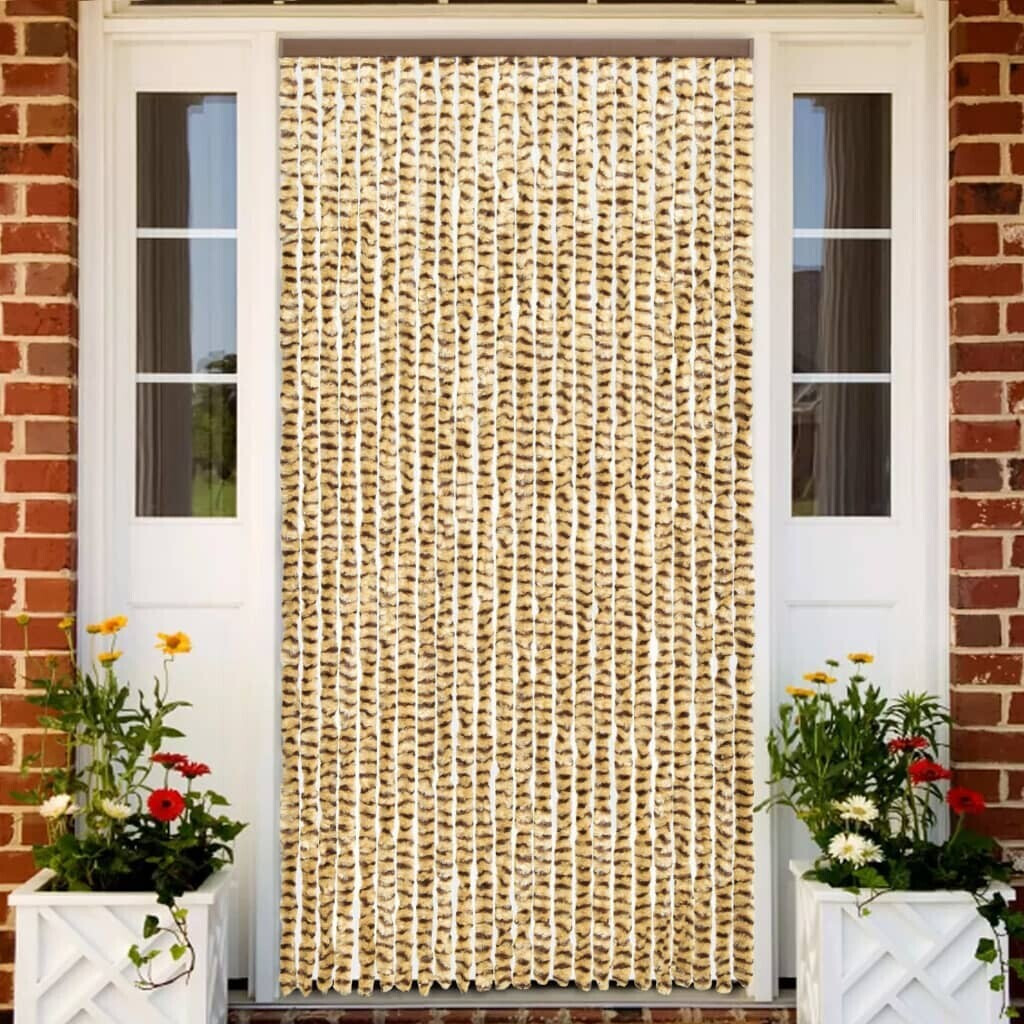 vidaXL Insect protection curtain beige and brown 100x220 cm chenille (325450)